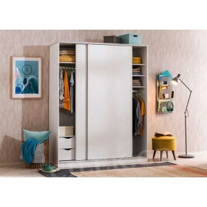 WHITE ΠΑΙΔΙΚΗ ΝΤΟΥΛΑΠΑ 2ΦΥΛΛΗ ΣΥΡΟΜΕΝΗ 164x54xH209 cm