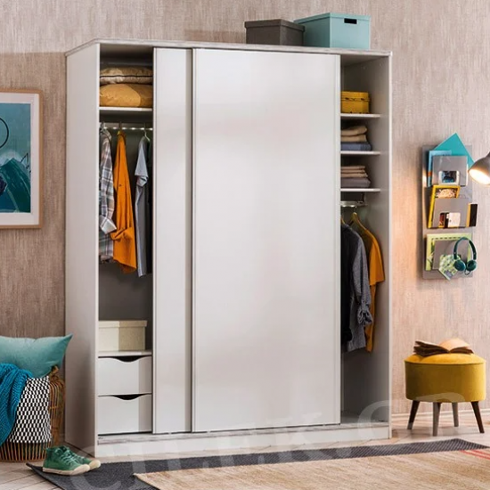 WHITE ΠΑΙΔΙΚΗ ΝΤΟΥΛΑΠΑ 2ΦΥΛΛΗ ΣΥΡΟΜΕΝΗ 164x54xH209 cm