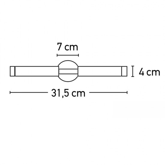 Μεταλλική απλίκα με γυαλιά αμοβολή