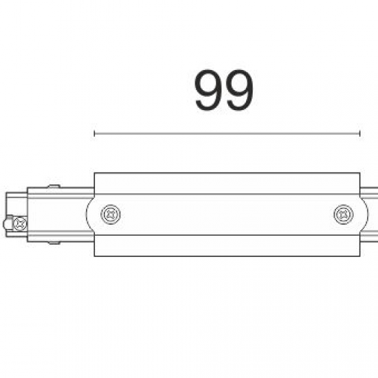 ΣΥΝΔΕΣΜΟΣ ΡΑΓΑΣ ΕΥΘΕΙΑ ΑΛΟΥΜΙΝΙΟΥ ΜΑΥΡΟΣ
