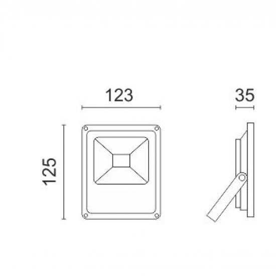 ΠΡΟΒΟΛΕAΣ LED SLIM SMD 10W 6000K