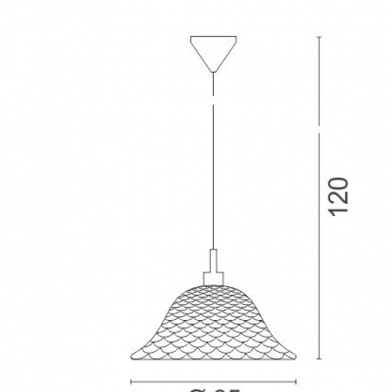 Purple Κρεμαστό Μονόφωτο Φωτιστικό