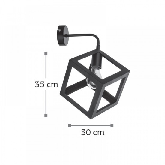 Επιτοίχιο μεταλλικό φωτιστικό.