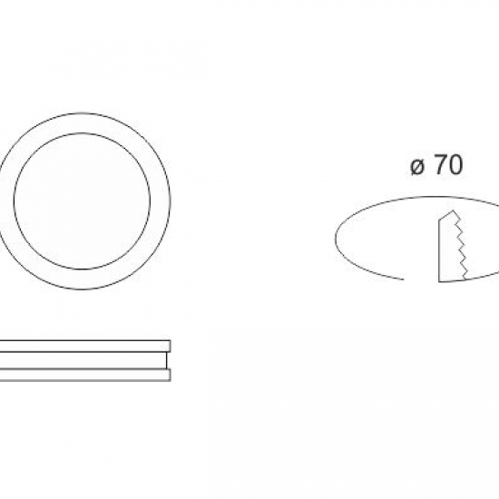 DOT ΧΩΝΕΥΤΟ LED ΟΡΟΦΗΣ ΣΤΟΓΓΥΛΟ ΣΤΕΓΑΝΟ ΑΛΟΥΜΙΝΙΟ ΛΕΥΚΟ 6W