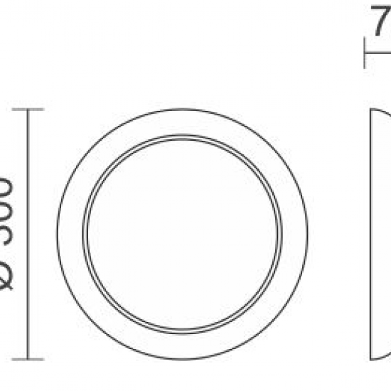 Ceil Πλαφονιέρα Οροφής 2Χ12W