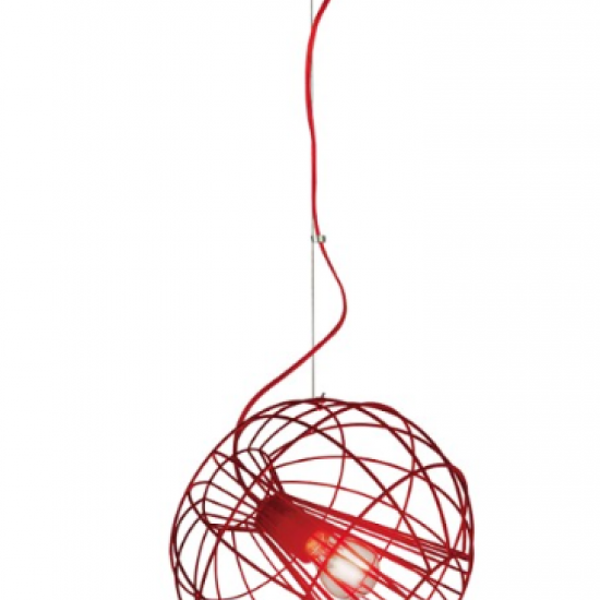 POP Μεταλλικό Φωτιστικό σε κόκκινο χρώμα 120xΦ300