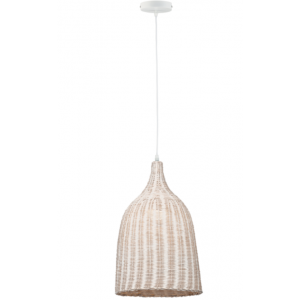 HAWAI Φωτιστικό με πλεκτό καλάθι σε φυσικό χρώμα 110xΦ280x42