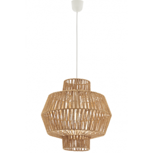 FELIS Φωτιστικό με σχοινί σε φυσικό χρώμα 145xΦ400x40