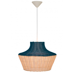 ALICE Φωτιστικό από πλεκτό καλάθι σε μπλε χρώμα 120xΦ400x30