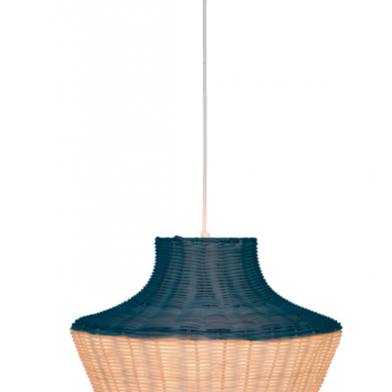 ALICE Φωτιστικό από πλεκτό καλάθι σε μπλε χρώμα 120xΦ400x30