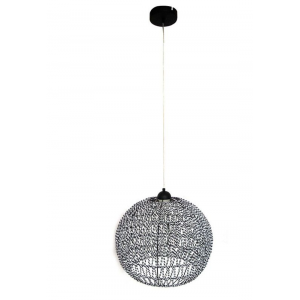 MARISA Φωτιστικό απο σχοινί σε ασπρόμαυρο χρώμα 110xΦ400