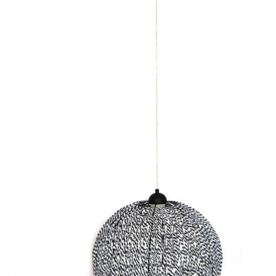 MARISA Φωτιστικό απο σχοινί σε ασπρόμαυρο χρώμα 110xΦ400