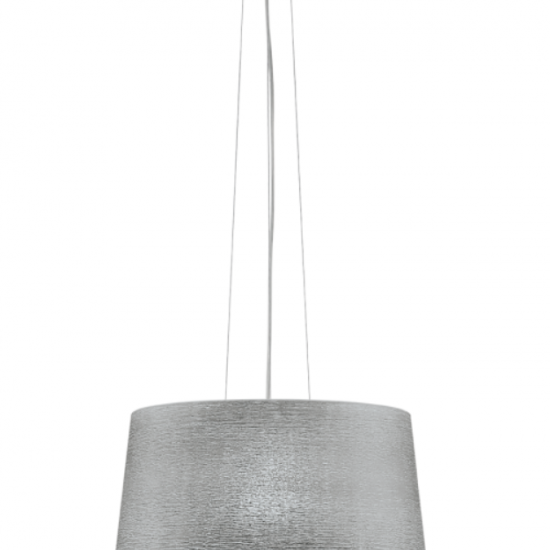 CALLAS Γυάλινο Φωτιστικό σε γκρι χρώμα με ανάγλυφο decor 110xΦ400x22