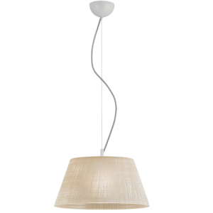 ESTER Γυάλινο Φωτιστικό με χειροποίητο decor σε μπεζ χρώμα 110xΦ370x18,5