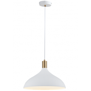 LAMAS Μεταλλικό Φωτιστικό σε λευκό χρώμα με οξυντέ λεπτομέρειες 120xΦ270x23