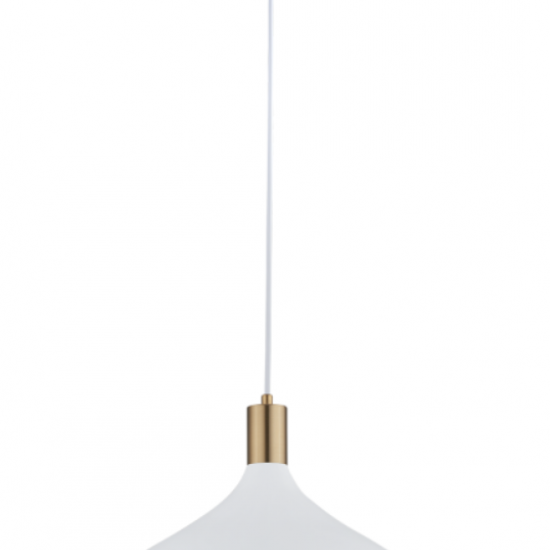 LAMAS Μεταλλικό Φωτιστικό σε λευκό χρώμα με οξυντέ λεπτομέρειες 120xΦ270x23