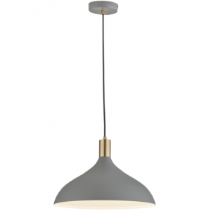 LAMAS Μεταλλικό Φωτιστικό σε λευκό χρώμα με οξυντέ λεπτομέρειες 120xΦ270x23