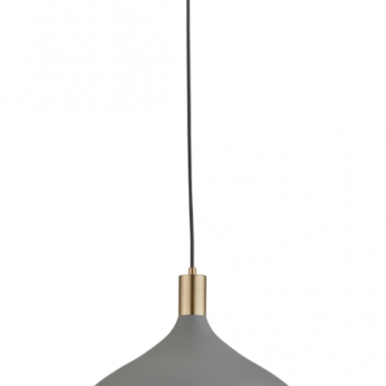 LAMAS Μεταλλικό Φωτιστικό σε λευκό χρώμα με οξυντέ λεπτομέρειες 120xΦ270x23