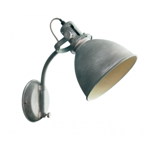 ALFRED Μεταλλικό Φωτιστικό σε γκρί χρώμα με vintage decor 32x31x17x17