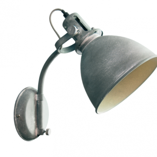 ALFRED Μεταλλικό Φωτιστικό σε γκρί χρώμα με vintage decor 32x31x17x17