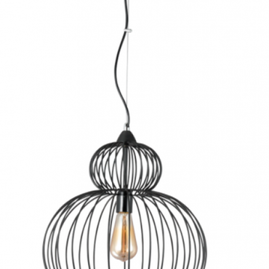 ZOLA Μεταλλικό Φωτιστικό σε μαύρο χρώμα 100xΦ400x51