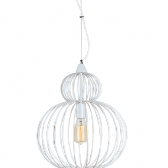 ZOLA Μεταλλικό Φωτιστικό σε λευκό χρώμα 100xΦ400x51