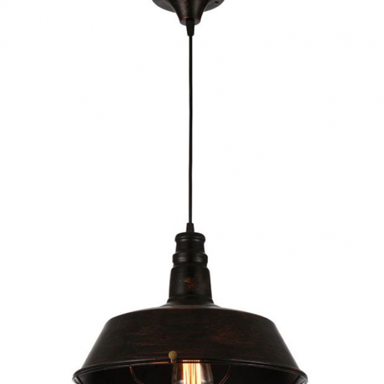 ANDREA Μεταλλικό Φωτιστικό σε Καφέ Πατίνα χρώμα 120xΦ370x28