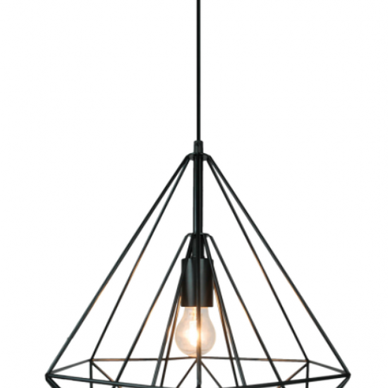 UNICA Μεταλλικό Φωτιστικό σε μαύρο χρώμα 100xΦ280x27