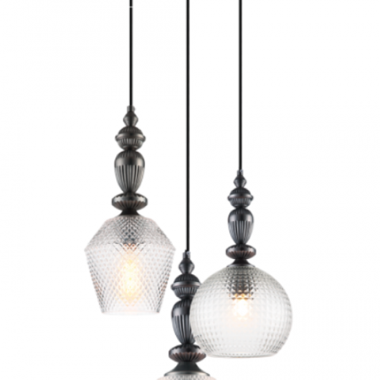 TALISA Μεταλλικό  Φωτιστικό σε γκρί χρώμα 160xΦ400