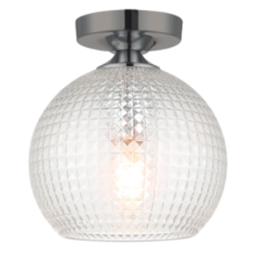 TALISA Μεταλλική  Πλαφονιέρα σε γκρί χρώμα 23xΦ200