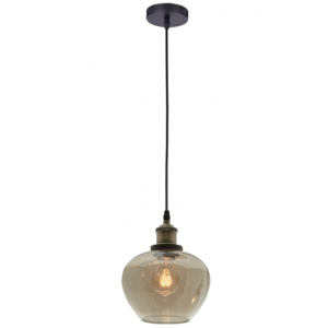 JONAS Γυάλινο Φωτιστικό σε μελί χρώμα 130xΦ180x24