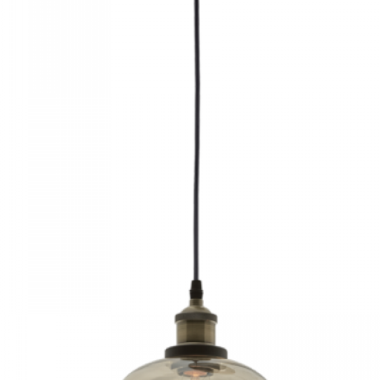 JONAS Γυάλινο Φωτιστικό σε μελί χρώμα 130xΦ180x24