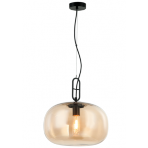 RETRO Γυάλινο  Φωτιστικό σε μελί χρώμα 150xΦ350