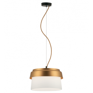 MORGAN Μεταλλικό Φωτιστικό  με γυαλί λευκό ματ 110xΦ320