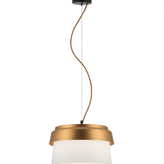 MORGAN Μεταλλικό Φωτιστικό  με γυαλί λευκό ματ 110xΦ320