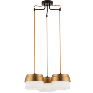 MORGAN 3/φωτο Μεταλλικό  Φωτιστικό με γυαλί λευκό ματ 110xΦ490