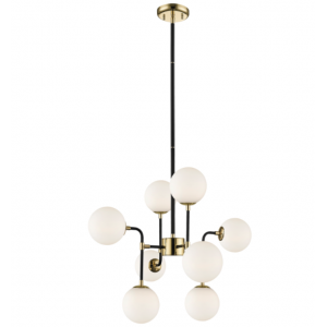 HARIET Μεταλλικό  Φωτιστικό με γυαλι οπάλ ματ 66-112x81-96xΦ590