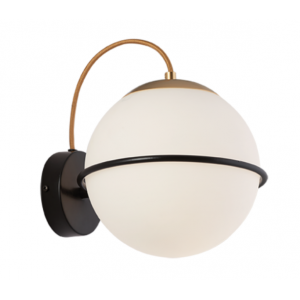 FERERO Μεταλλική  Απλίκα με γυαλί οπάλ ματ 22xΦ200xP240