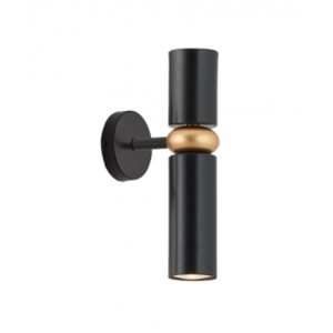 EDGAR Μεταλλική  Απλίκα σε μαύρο χρώμα 24xΦ53xP115