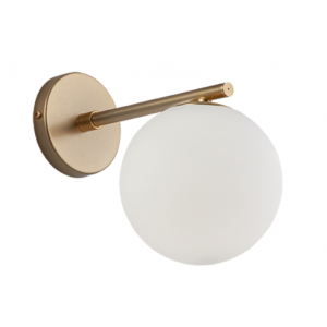 GLOBE Μεταλλική  Απλίκα με γυαλί σε λευκό οπαλ ματ 20x15xP250