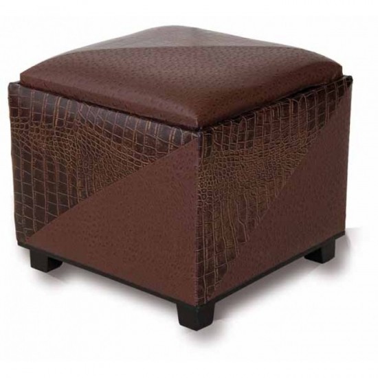 Σκαμπώ δερμάτινο με αποθηκευτικό χώρο