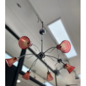 ΦΩΤΙΣΤΙΚΟ 6ΦΩΤΟ *ΔΙΑΛΟΓΗΣ* ΜΕΤΑΛΛΙΚΟ - ΓΥΑΛΙ ΚΟΚΚΙΝΟ