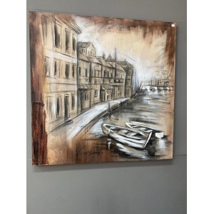 ΠΙΝΑΚΑΣ ΖΩΓΡΑΦΙΚΗΣ (ΛΙΜΑΝΙ) 100Χ100CM