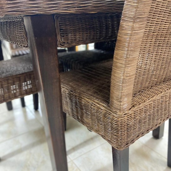 ΣΕΤ ΤΡΑΠΕΖΙ ΜΕ 4 ΚΑΡΕΚΛΕΣ BAMBOO