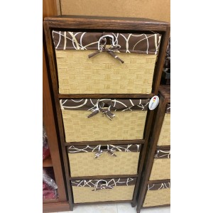 Καλάθι Απλύτων από Μπαμπού  με 4 συρτάρια 