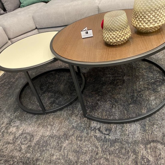 Τραπεζάκι Σαλονιού Διαστάσεις: Φ80 & Φ60.