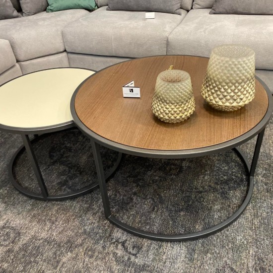 Τραπεζάκι Σαλονιού Διαστάσεις: Φ80 & Φ60.