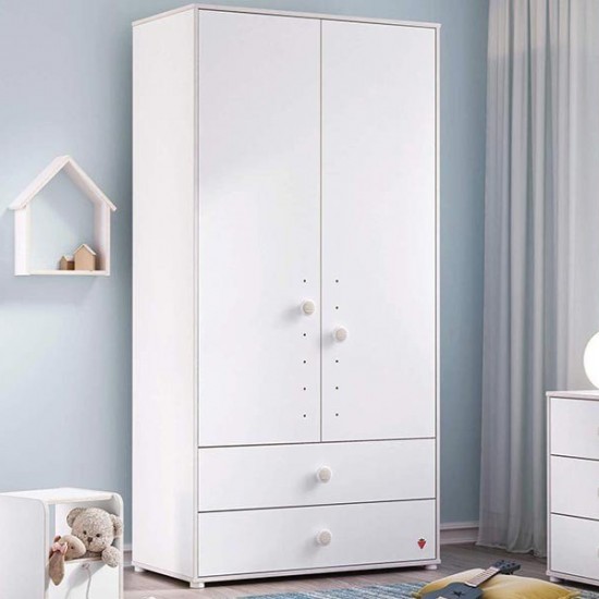 ΠΑΙΔΙΚΗ ΝΤΟΥΛΑΠΑ 2ΦΥΛΛΗ MONTES WHITE 101x53xH202cm