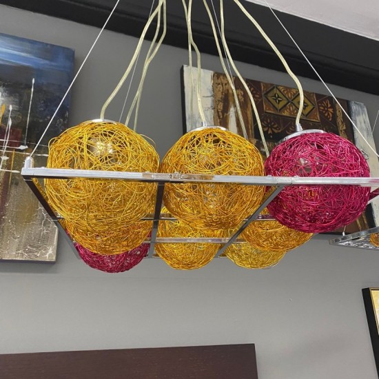 ΚΡΕΜΑΣΤΟ Φ/Σ 8ΧΕ27 ΜΕΤΑΛΛΙΚΟ