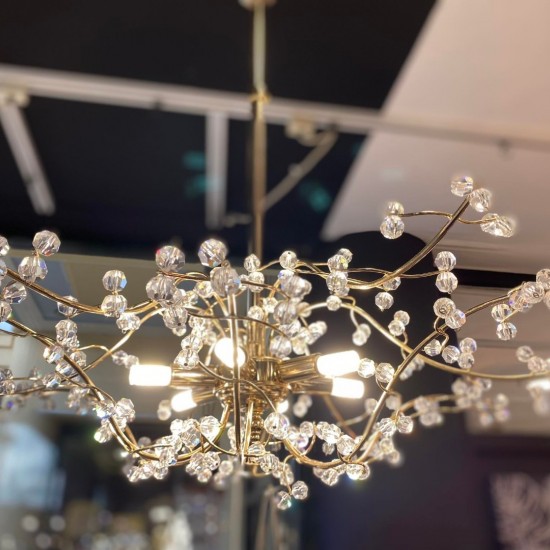 ΚΡΕΜΑΣΤΟ Φ/Σ 6ΧG9 ΜΕΤΑΛΛΙΚΟ - ΚΡΥΣΤΑΛΛΟ ASFOUR 55X70H